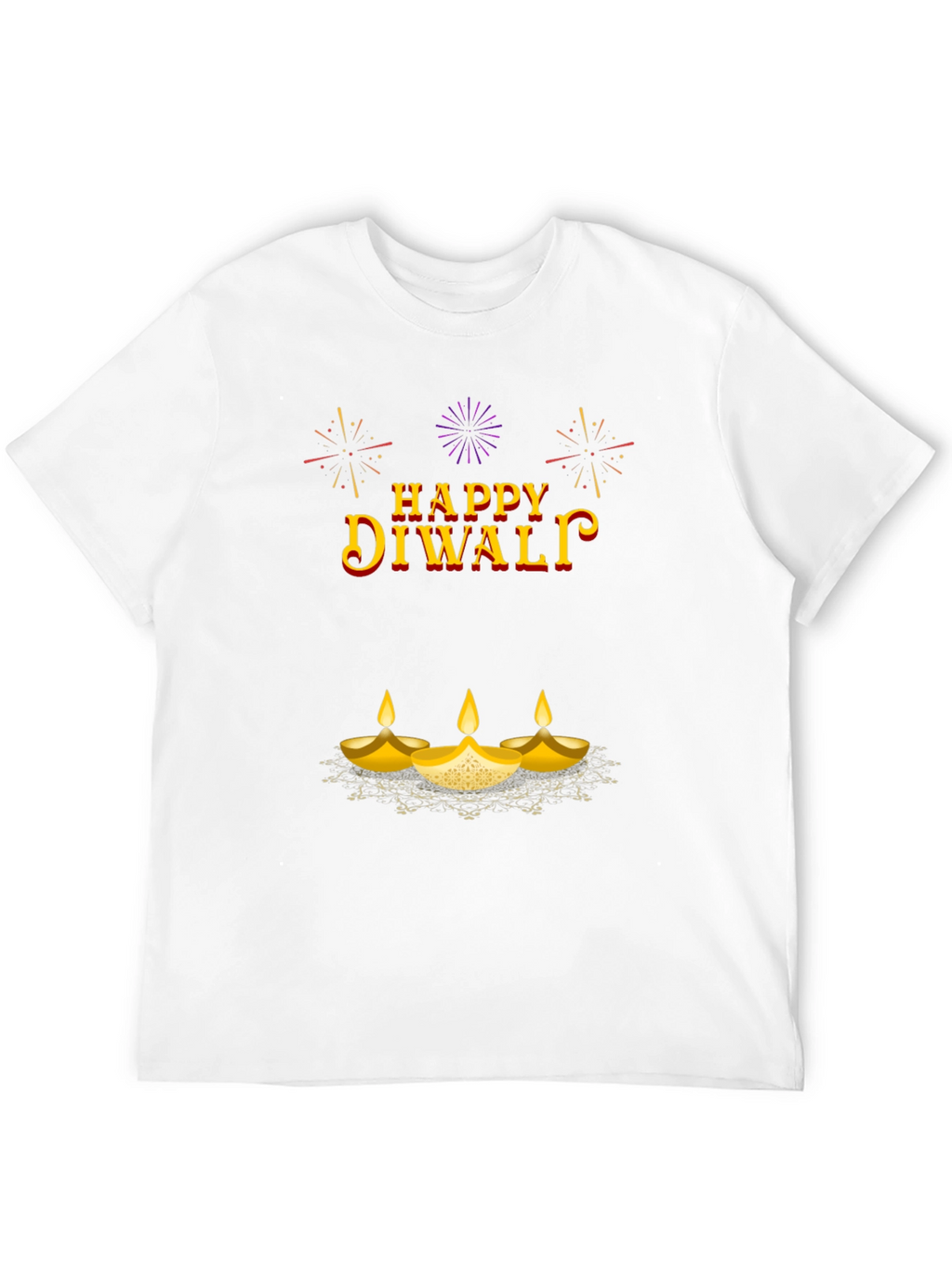 Happy Diwali Graphic T-Shirt - Black