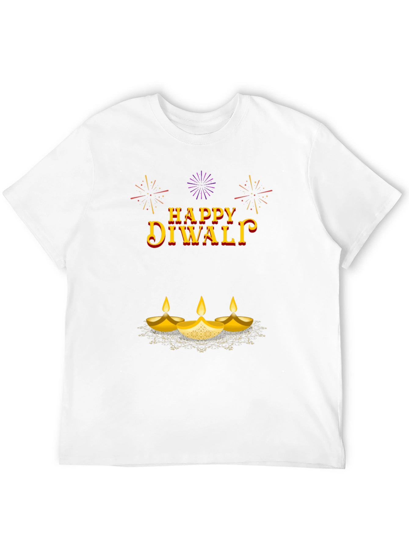 Happy Diwali Graphic T-Shirt - Black