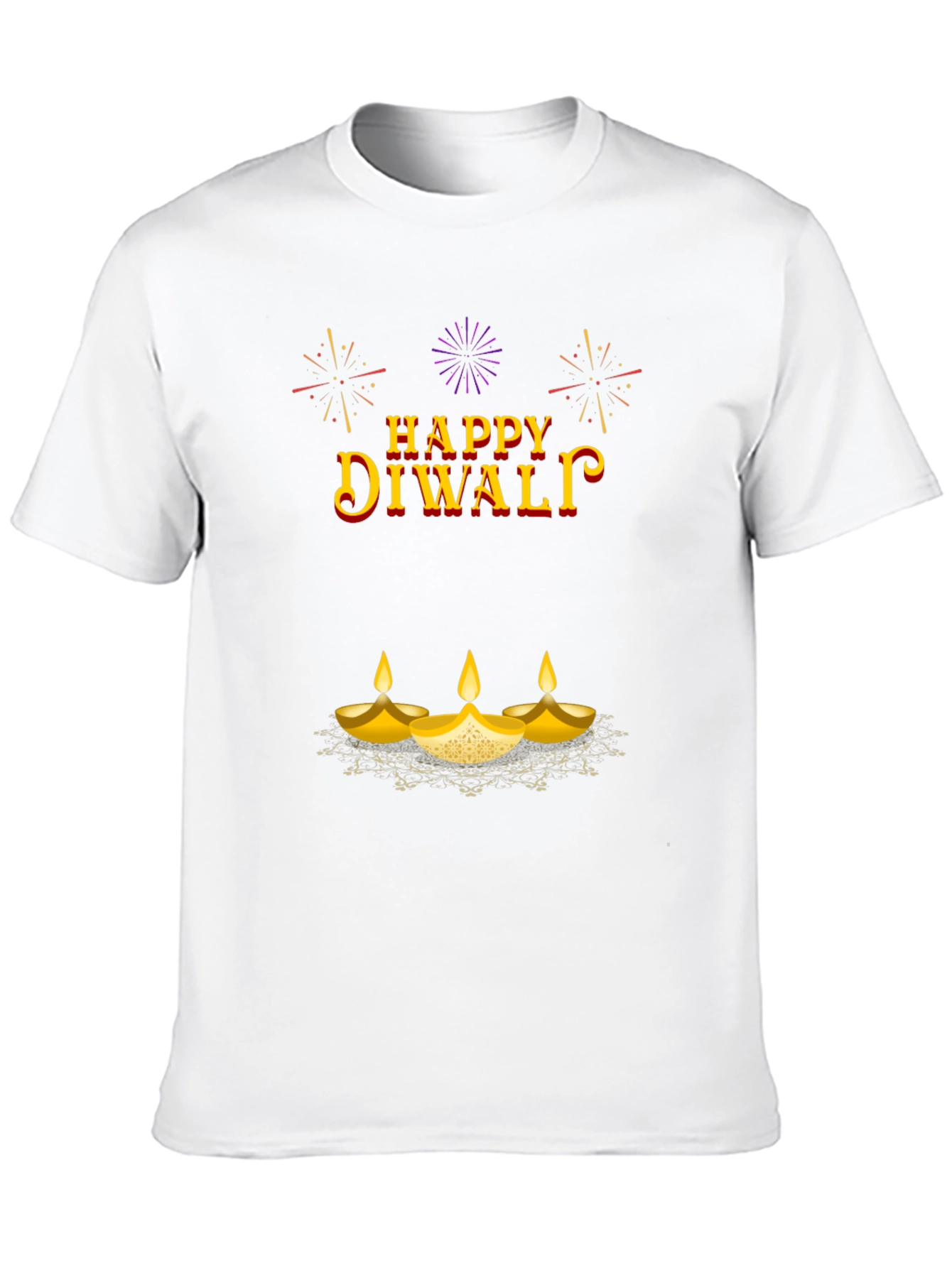 Happy Diwali Graphic T-Shirt - Black