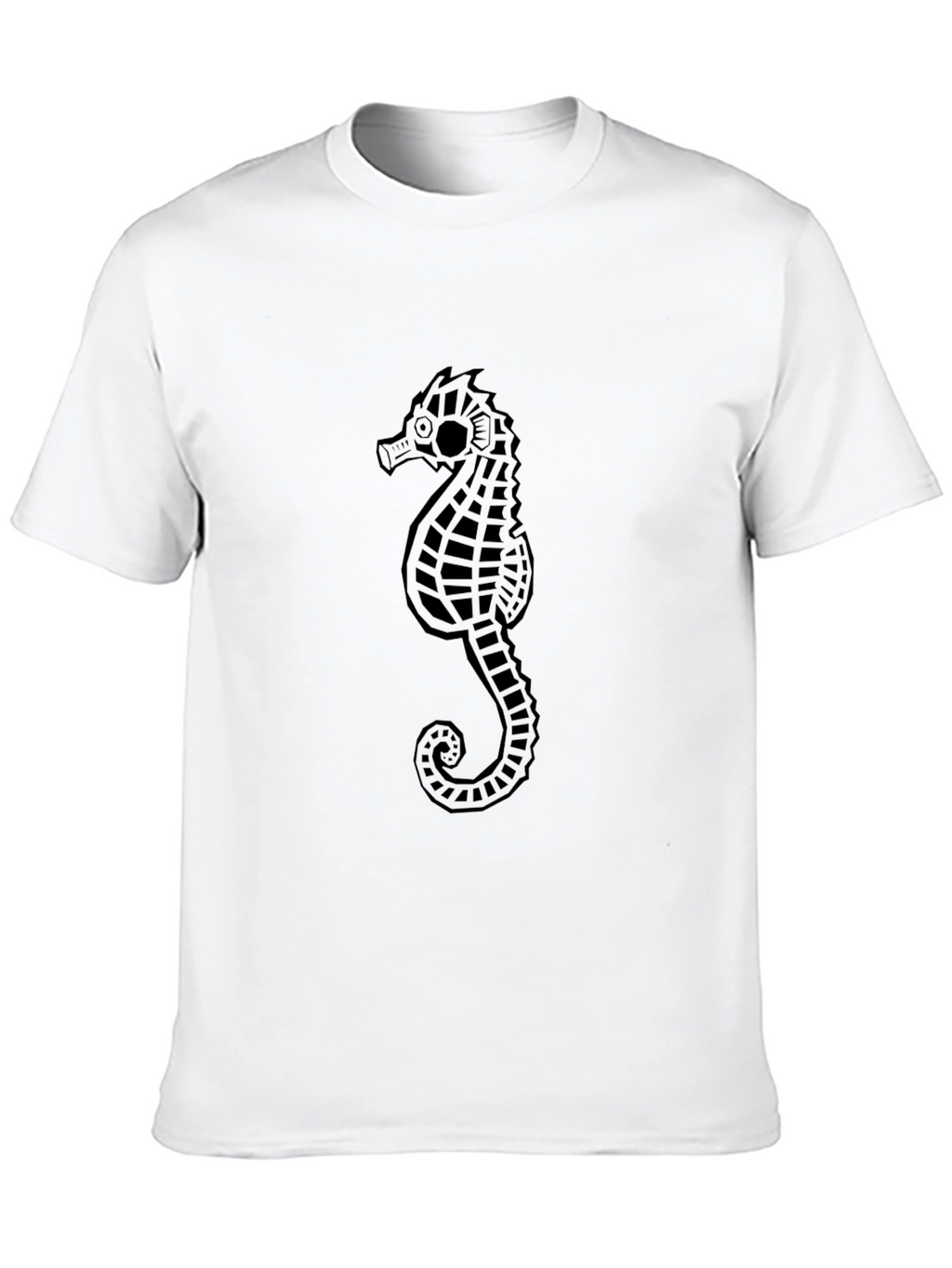 Sea Horse Graphic Black T-Shirt