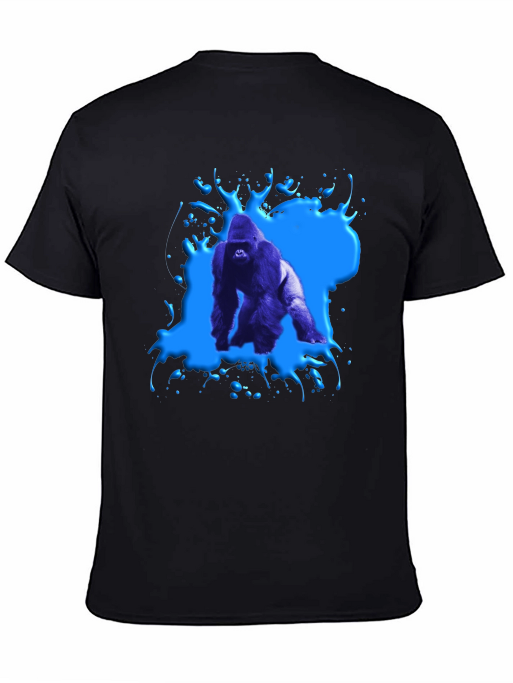 Gorilla Splash Graphic Tee - Bold Black T-Shirt