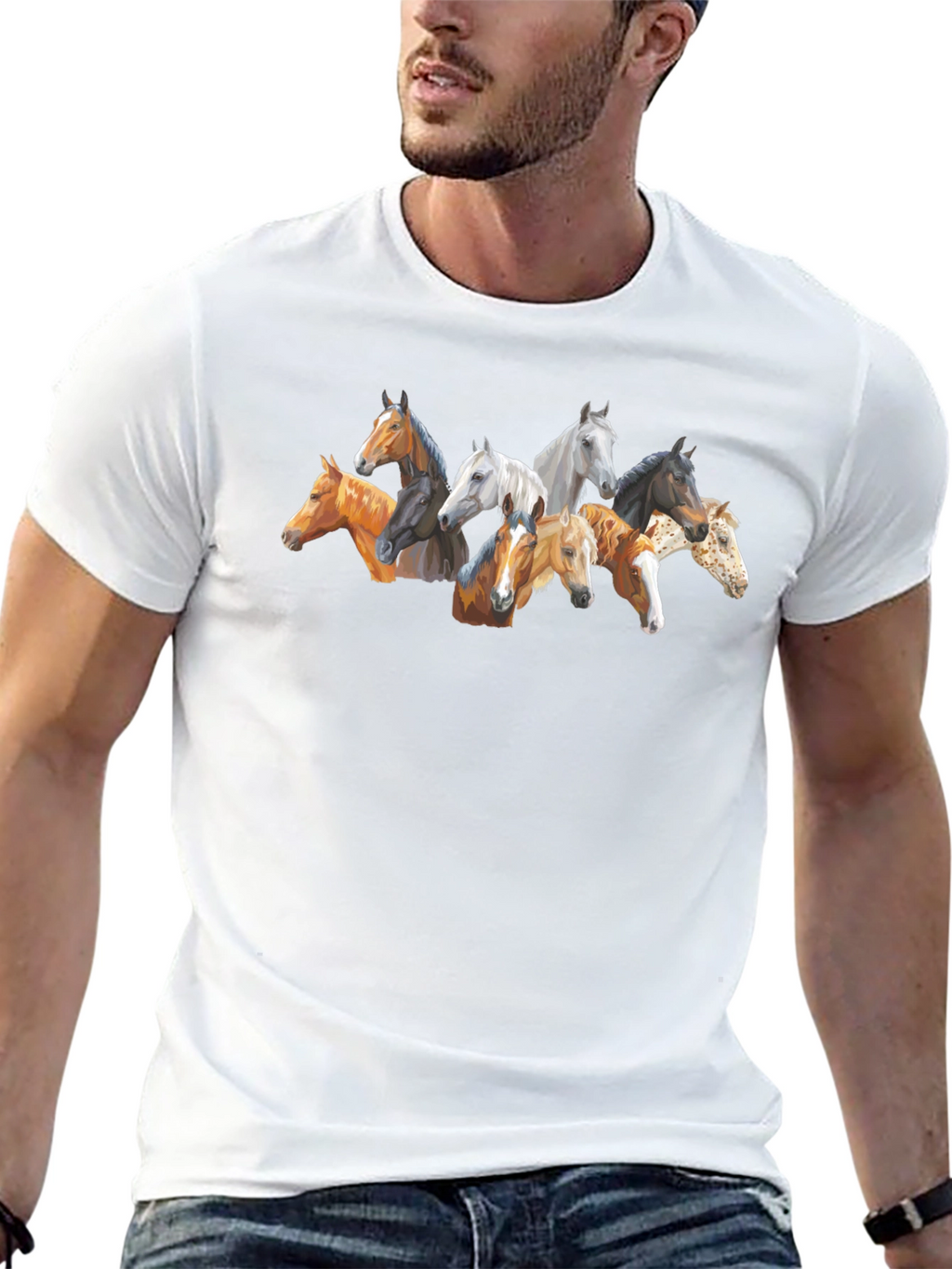 Horse Head T-Shirt - Unique Animal Lover Design