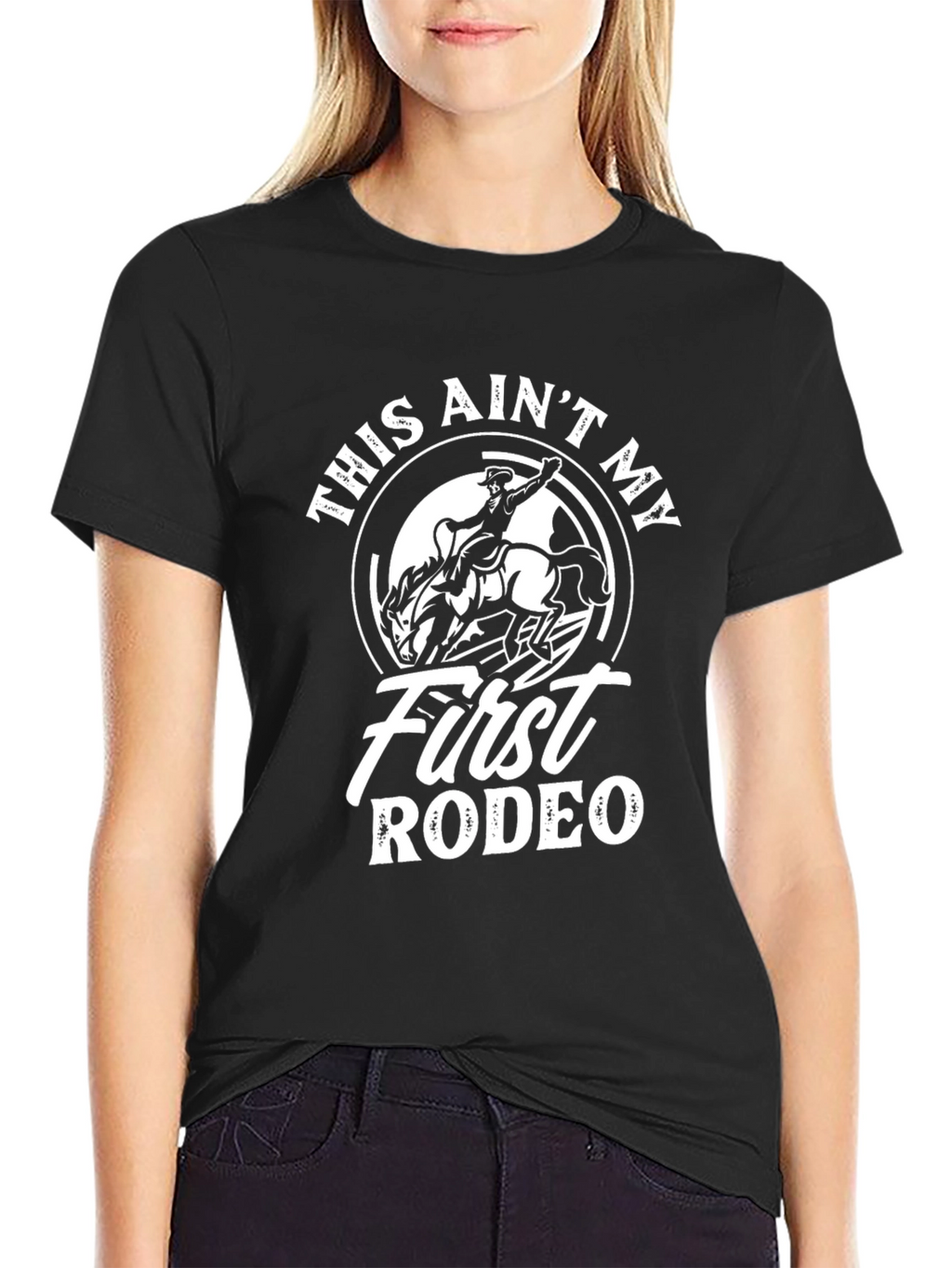 This Aint My First Rodeo Graphic T-Shirt - Black