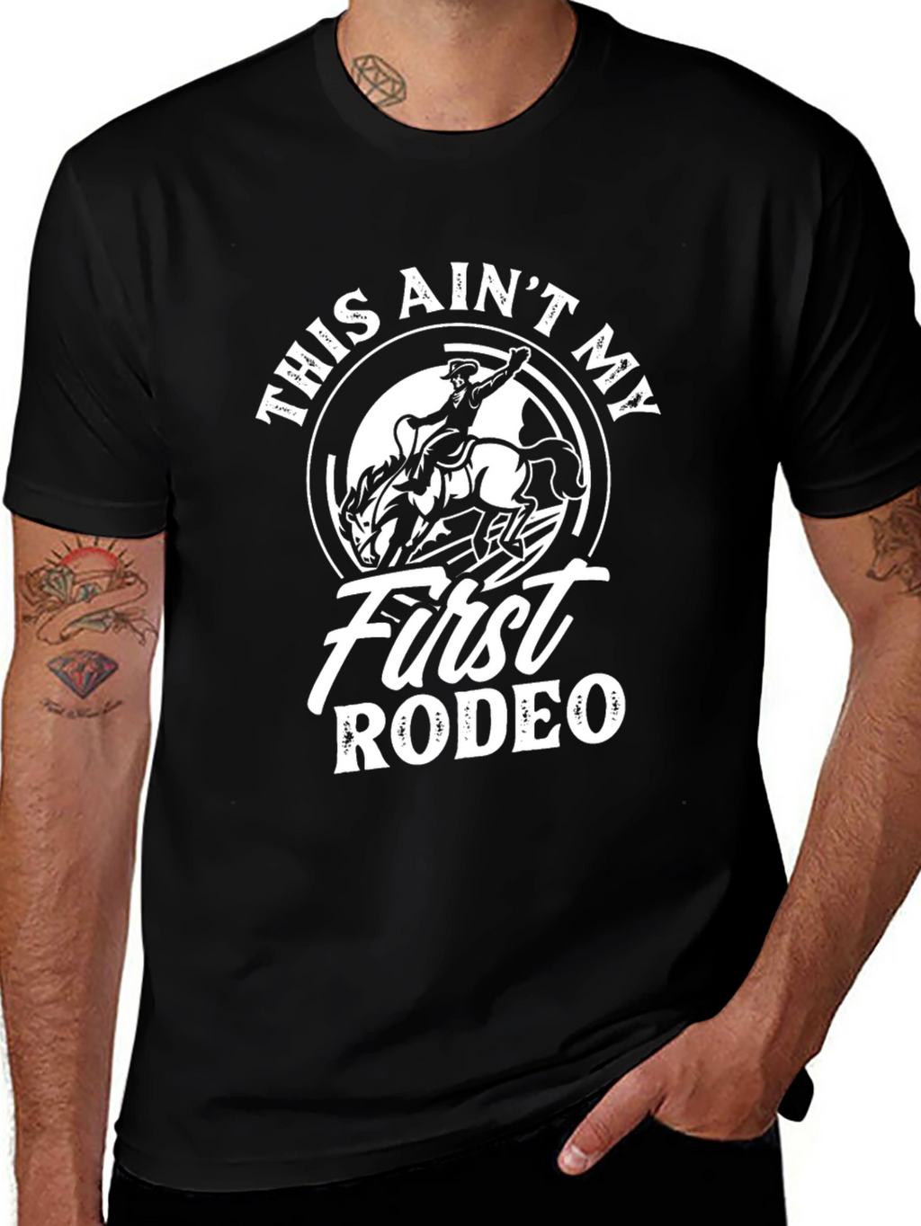 This Aint My First Rodeo Graphic T-Shirt - Black