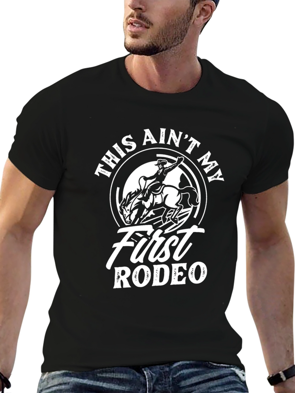 This Aint My First Rodeo Graphic T-Shirt - Black