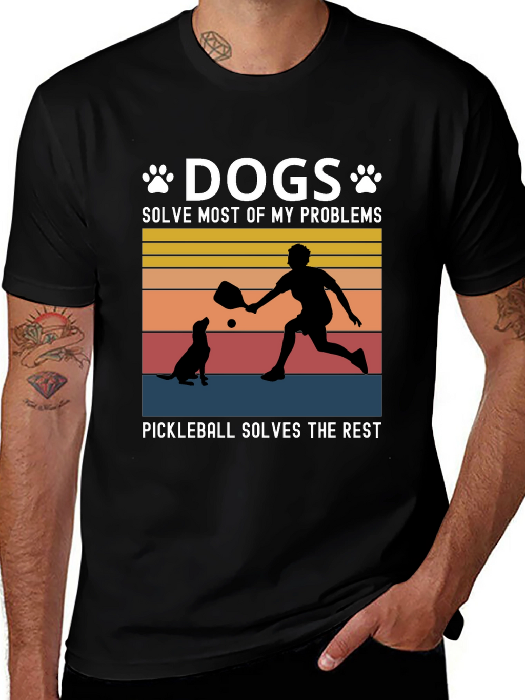 Dogs & Pickleball T-Shirt: Solve Your Problems!