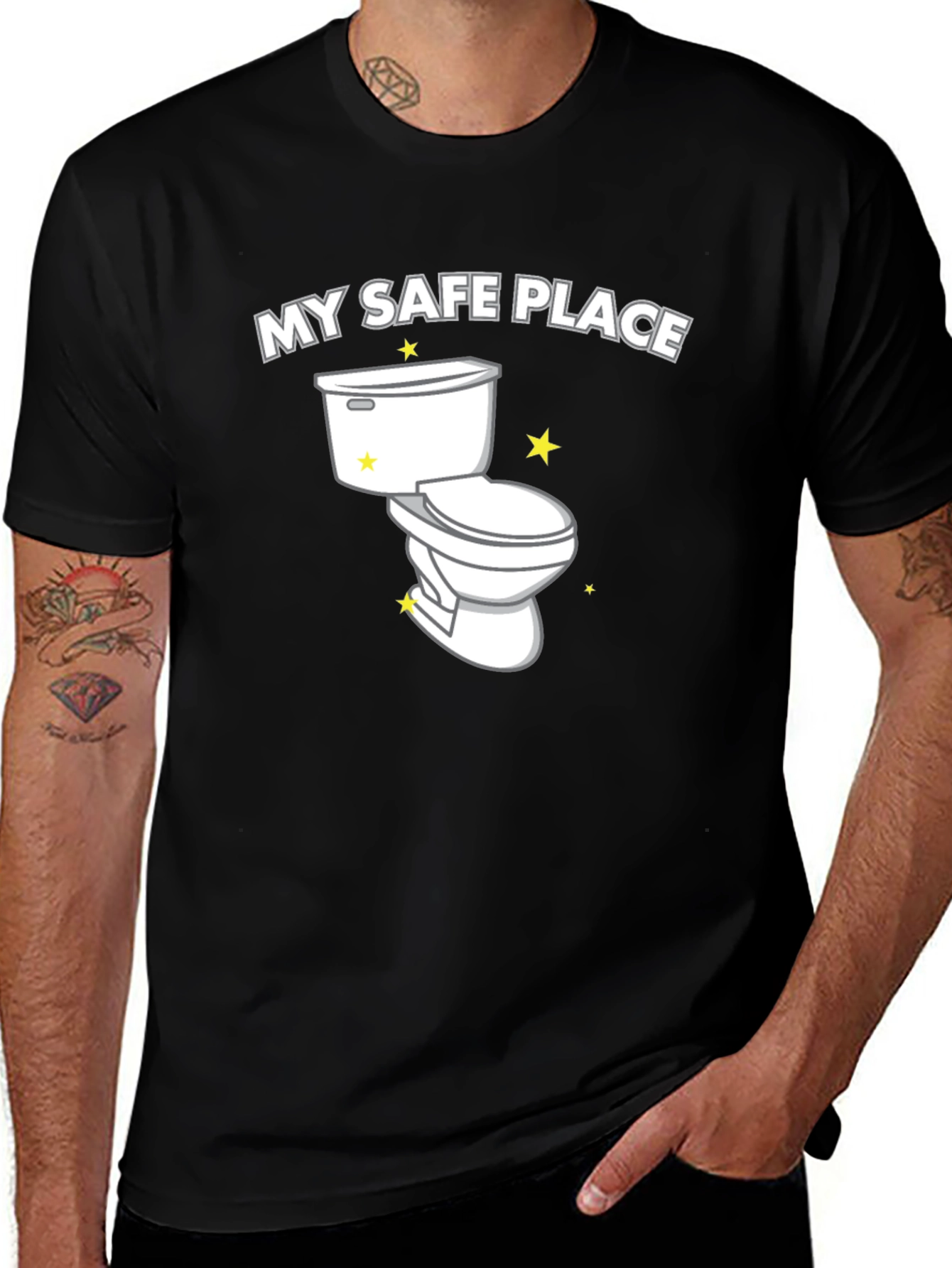 My Safe Place Toilet Humor Graphic Tee