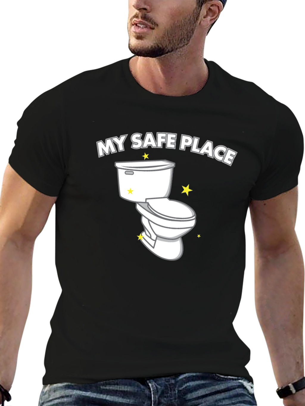 My Safe Place Toilet Humor Graphic Tee