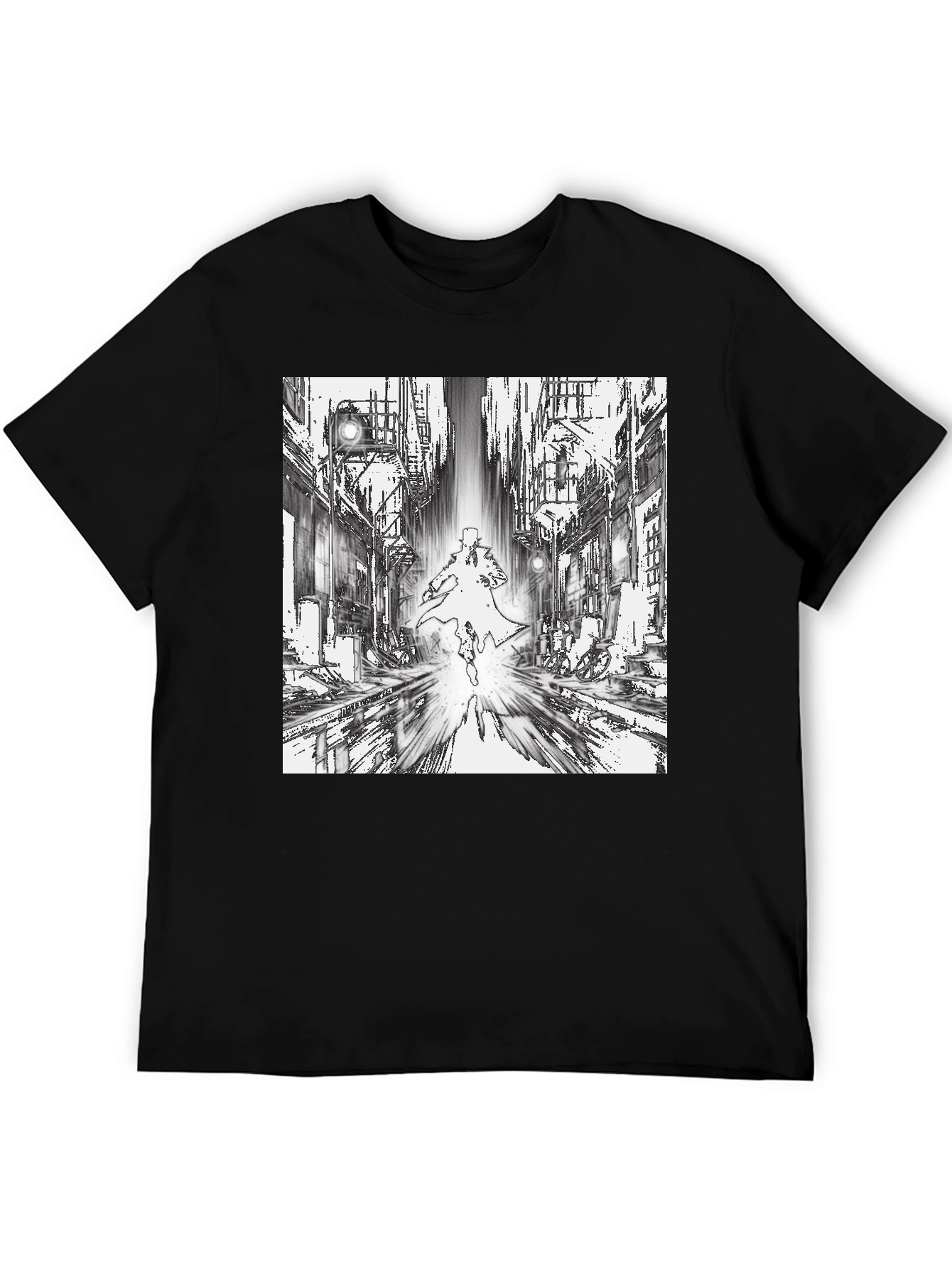 Noir Cityscape Graphic T-Shirt