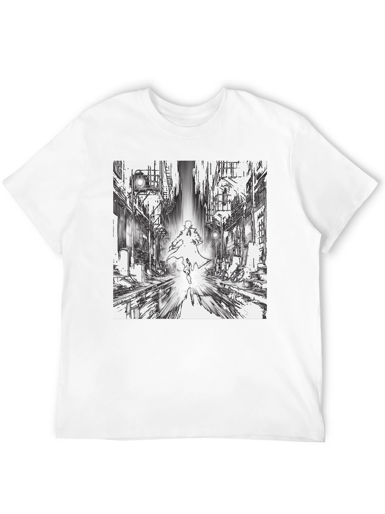 Noir Cityscape Graphic T-Shirt