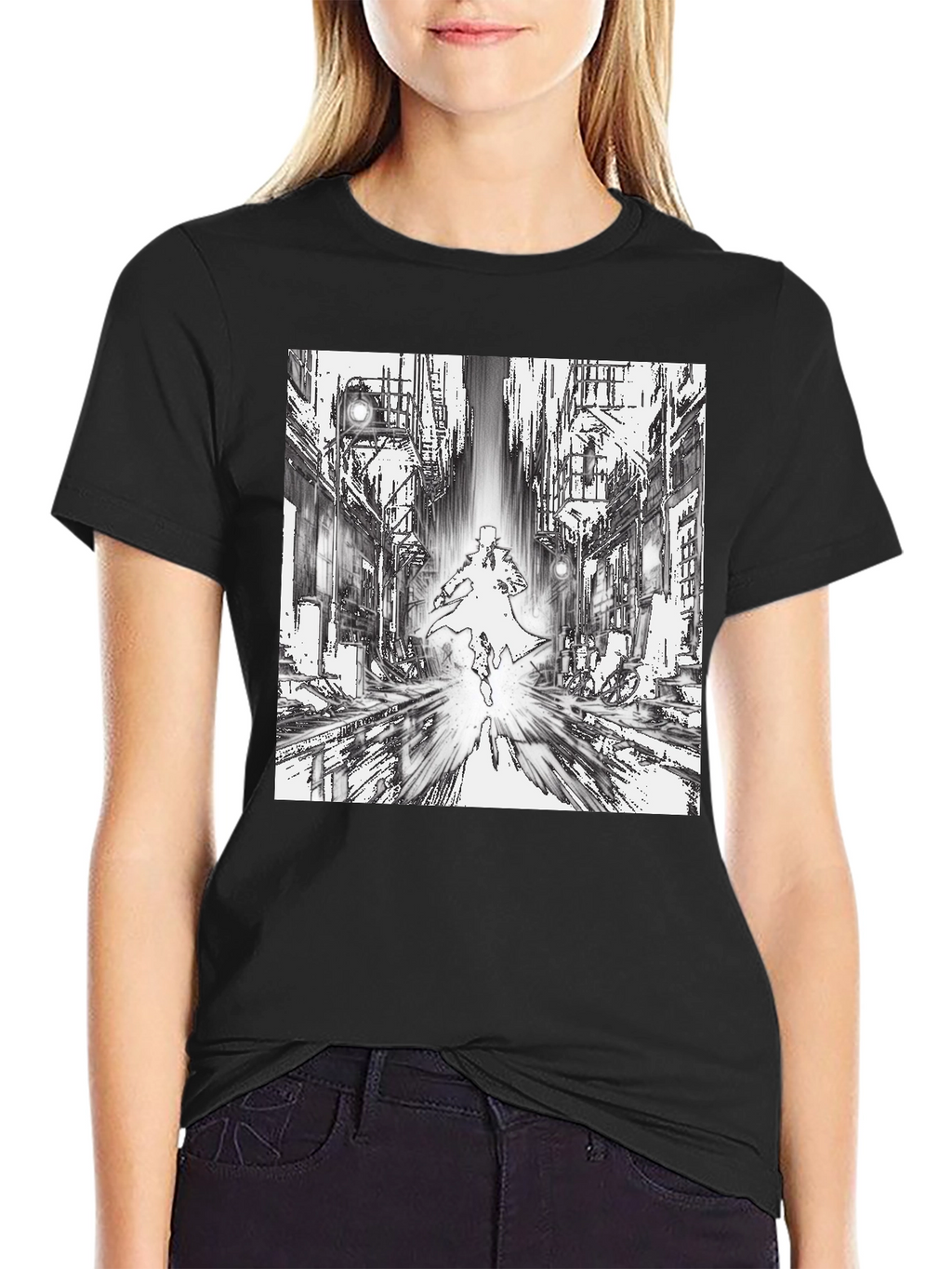 Noir Cityscape Graphic T-Shirt