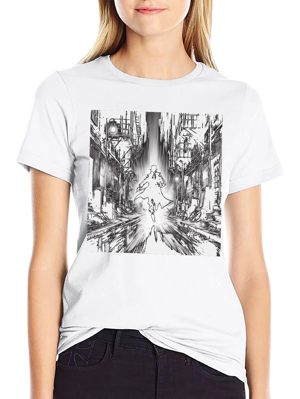 Noir Cityscape Graphic T-Shirt