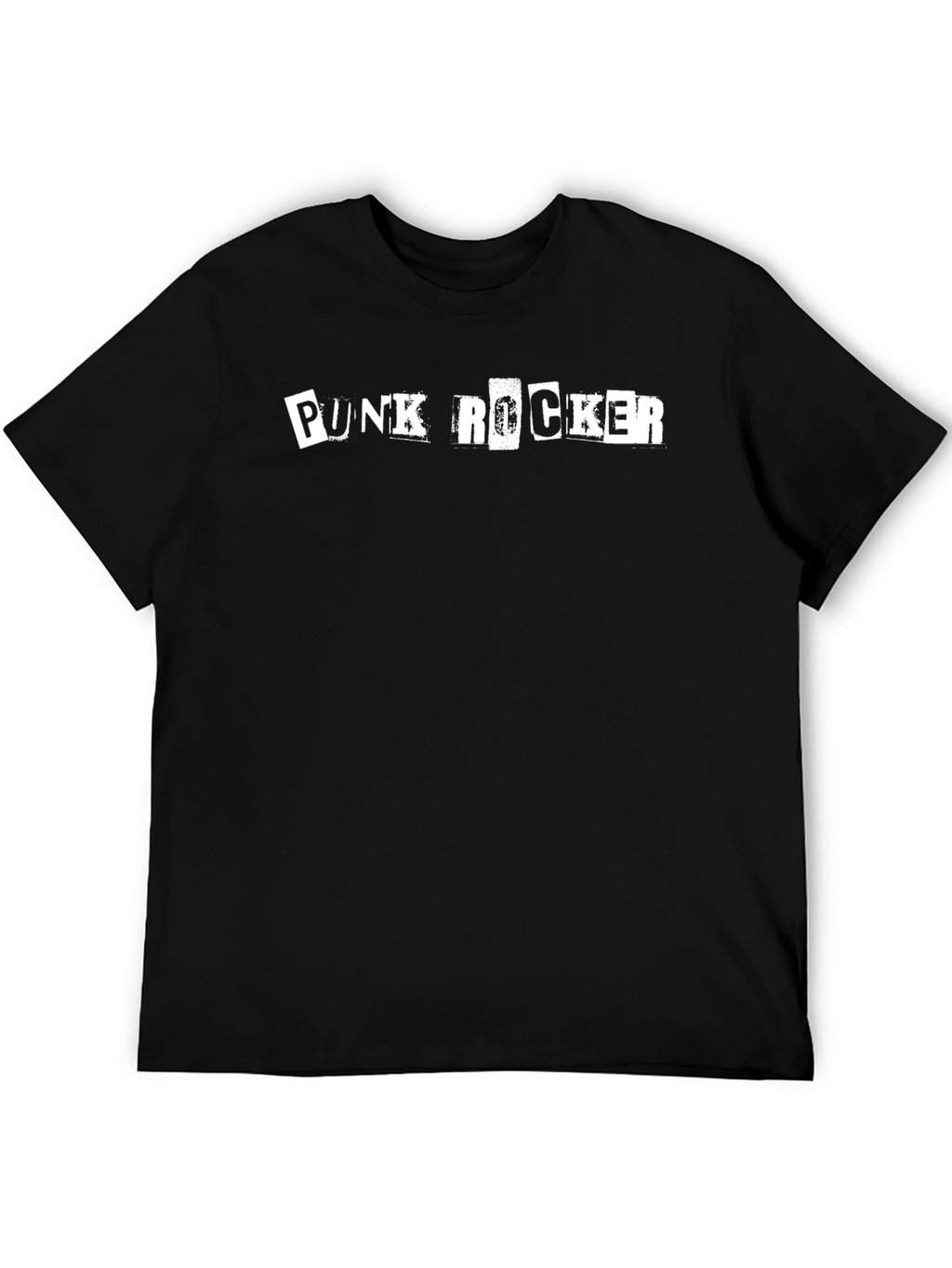 Punk Rocker Graphic Tee - Black Cotton T-Shirt