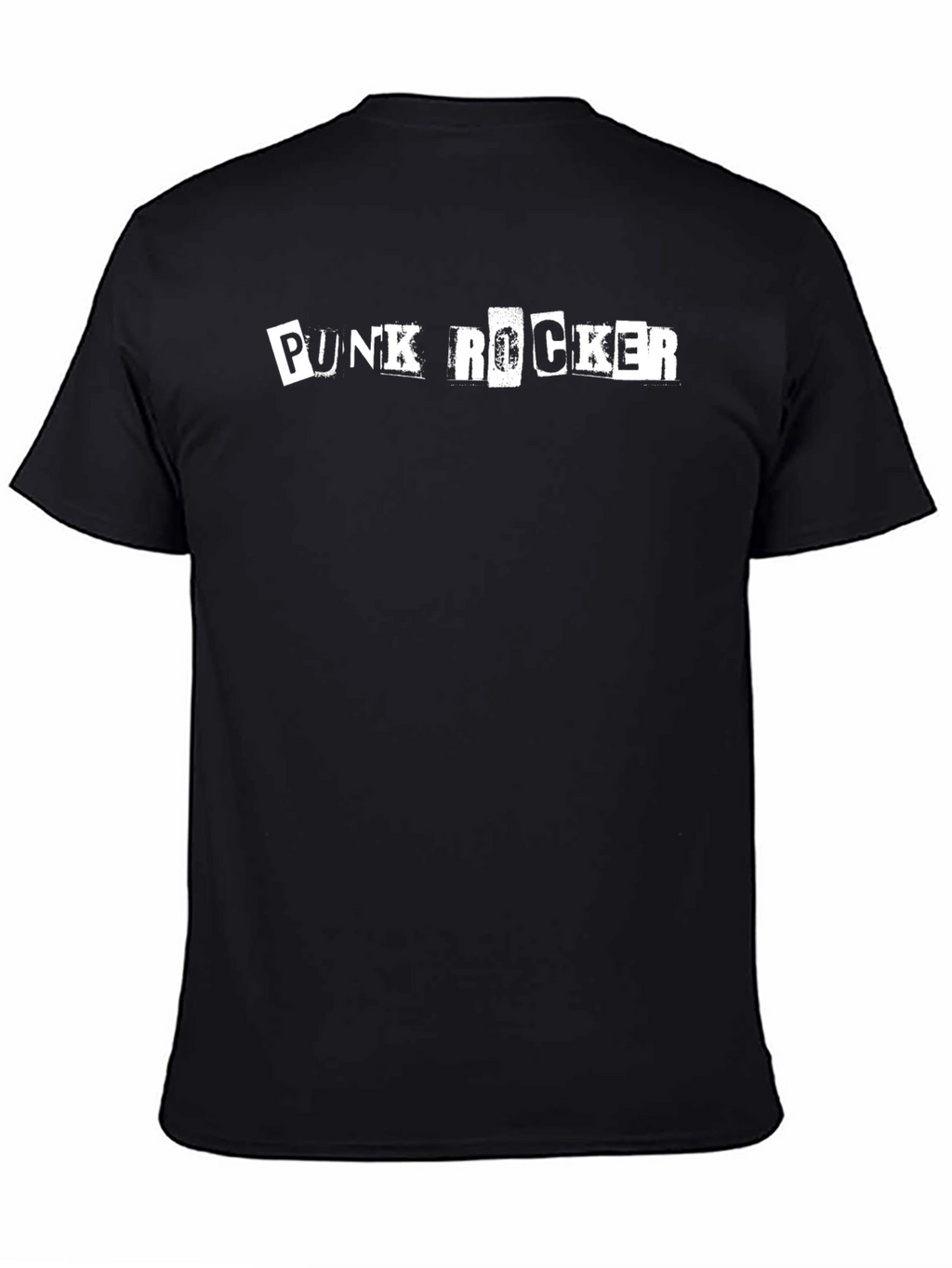Punk Rocker Graphic Tee - Black Cotton T-Shirt