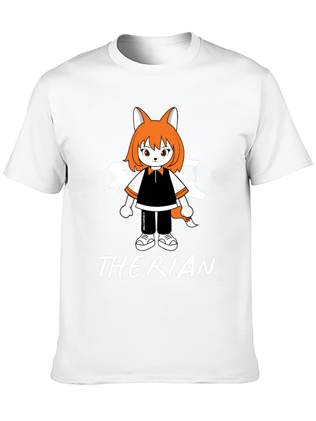 Therian Anime Style T-Shirt - Black