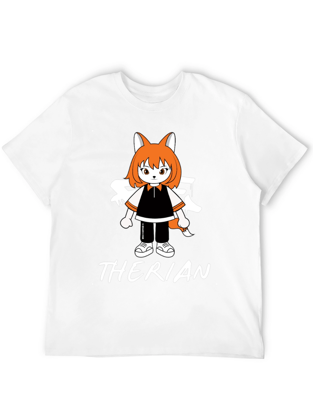 Therian Anime Style T-Shirt - Black