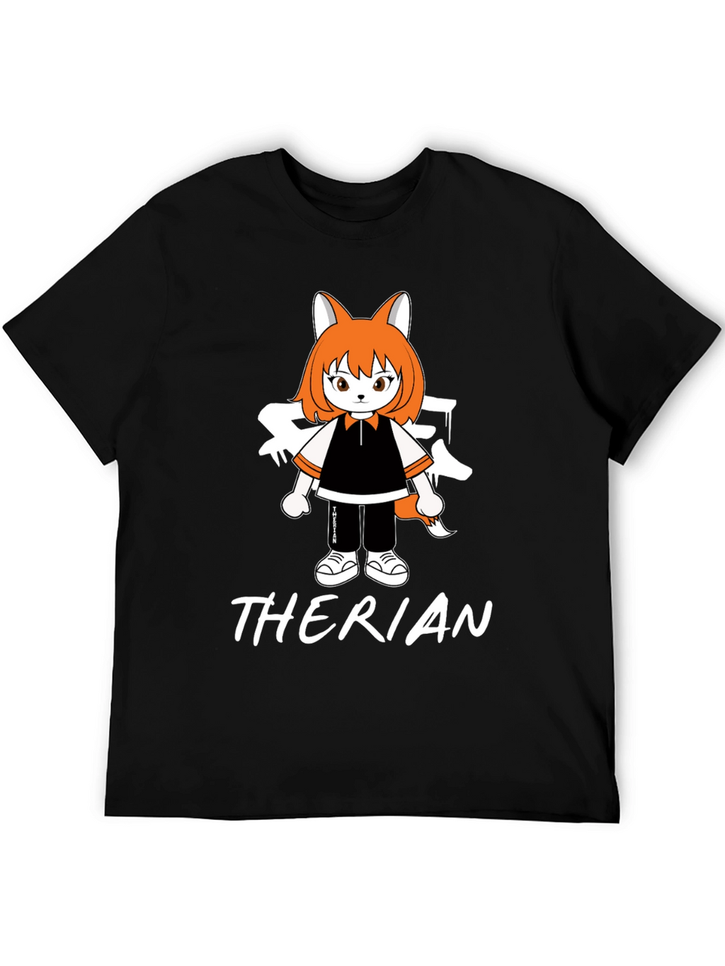Therian Anime Style T-Shirt - Black