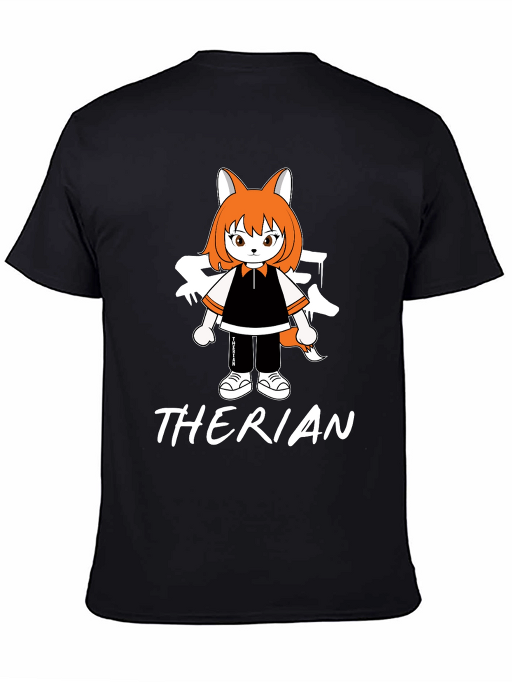 Therian Anime Style T-Shirt - Black