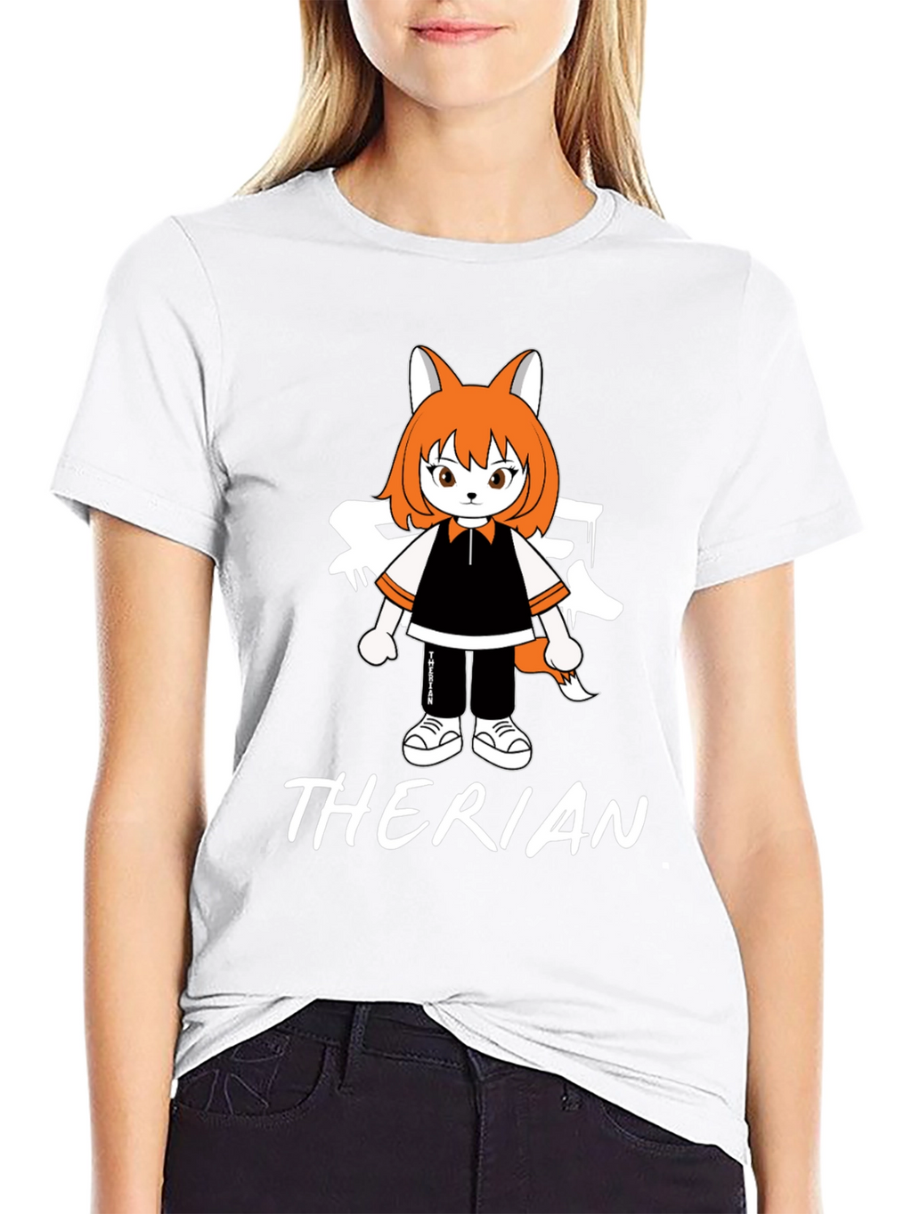 Therian Anime Style T-Shirt - Black