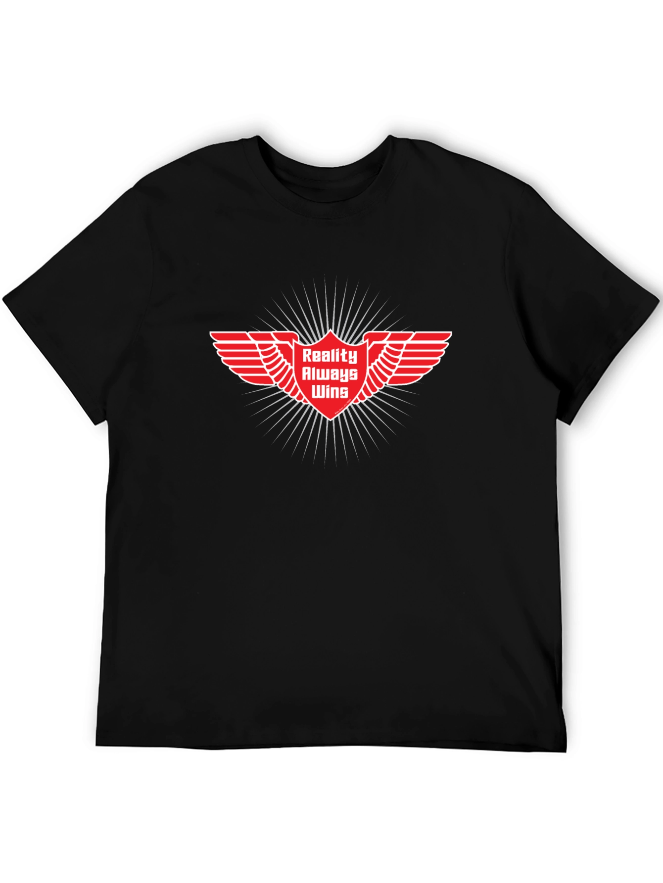Reality Always Wins Graphic Tee - Black Cotton Shirt