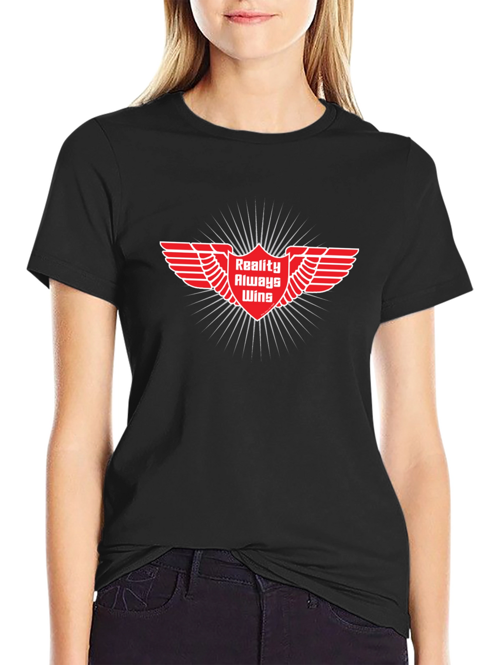Reality Always Wins Graphic Tee - Black Cotton Shirt