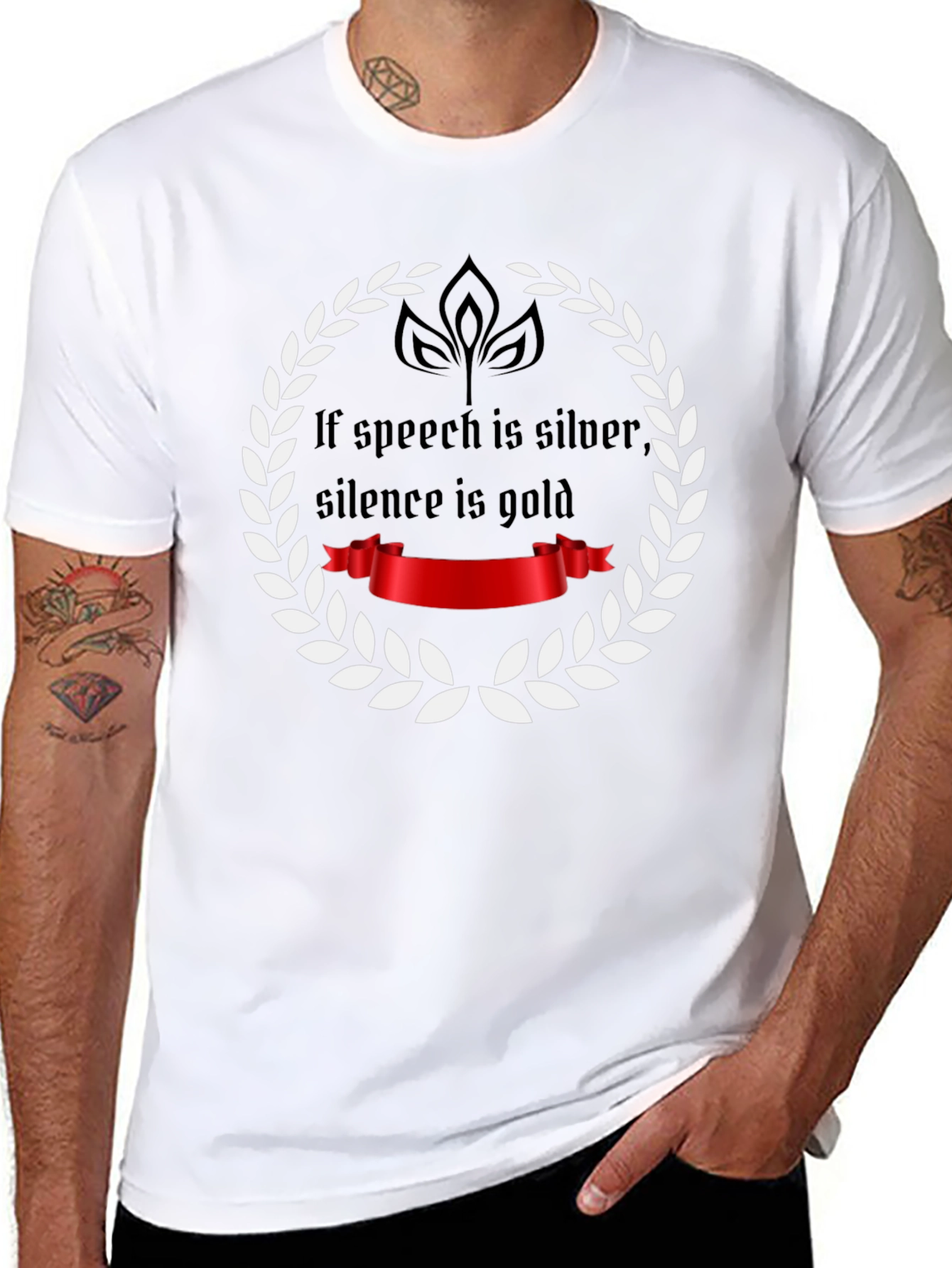 Speech Silver Silence Gold T-Shirt