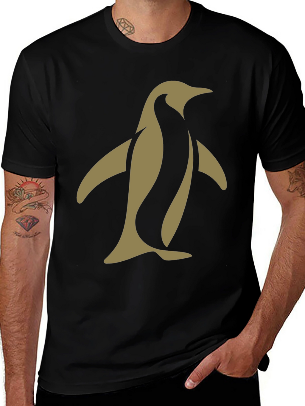 Penguin Graphic Tee - Modern Black T-Shirt