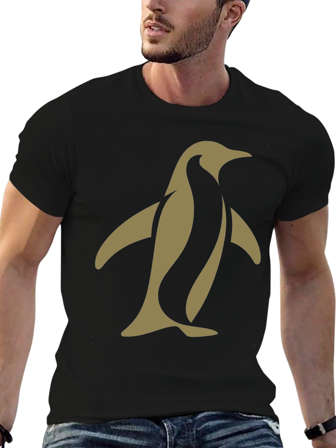 Penguin Graphic Tee - Modern Black T-Shirt