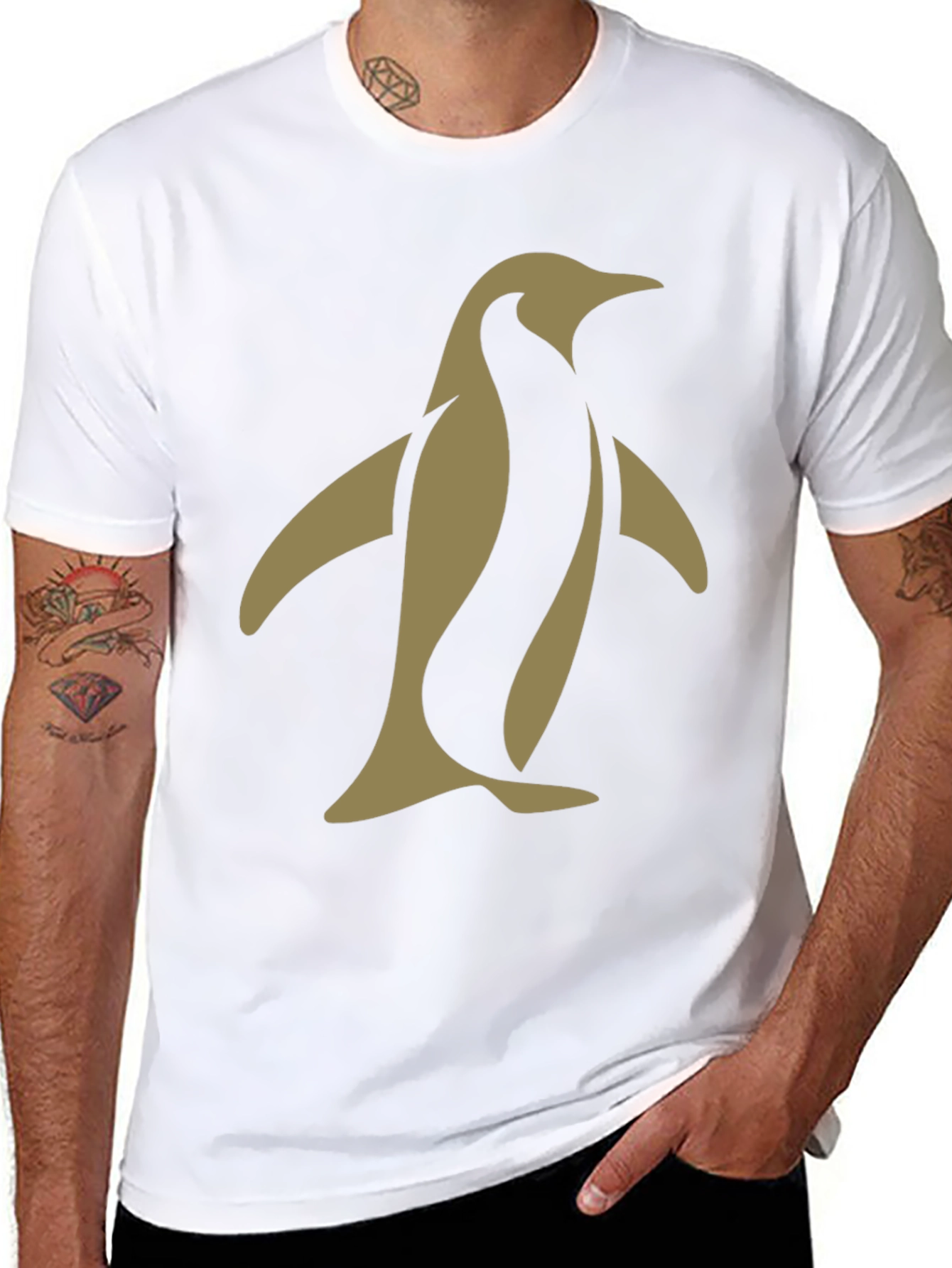 Penguin Graphic Tee - Modern Black T-Shirt