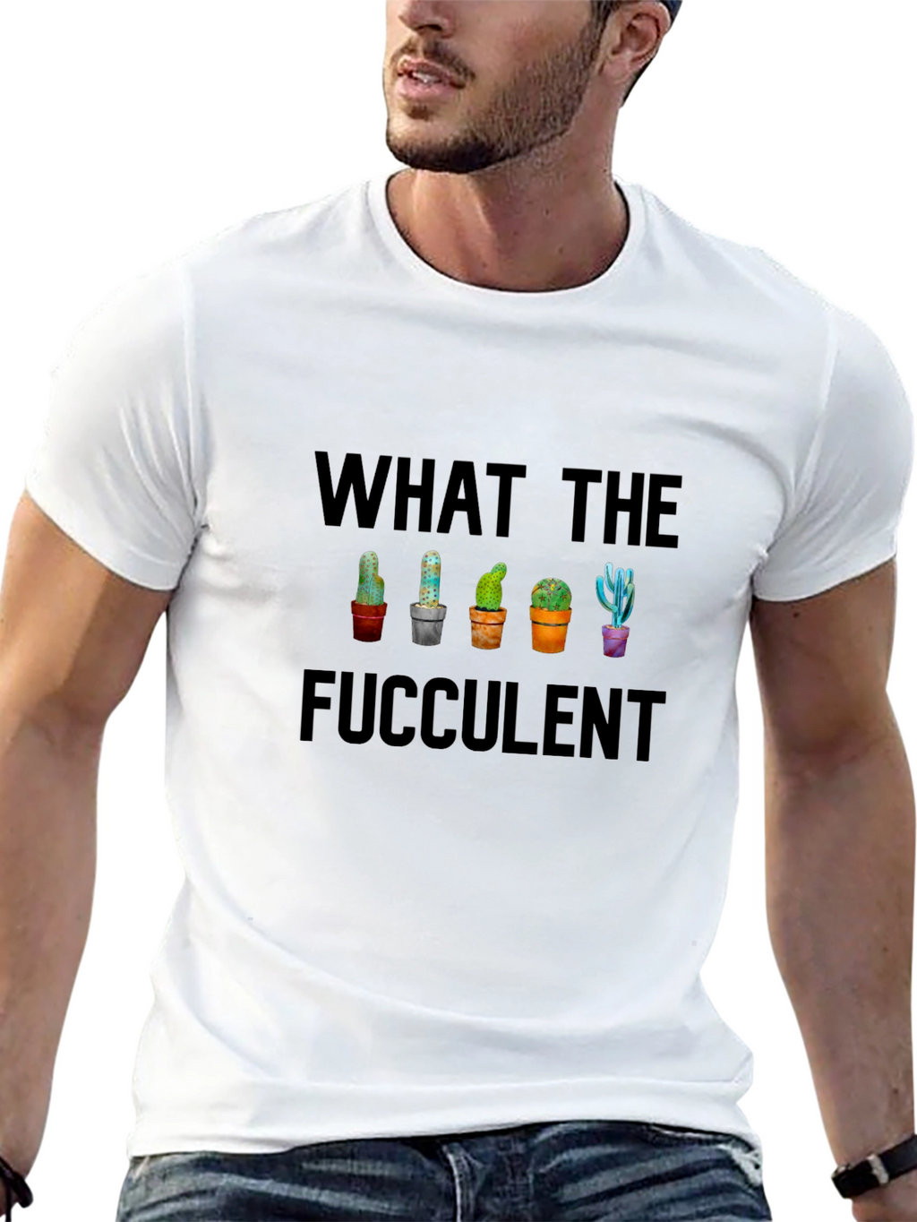 What the Fucculent Cactus T-Shirt - Funny Succulent Tee