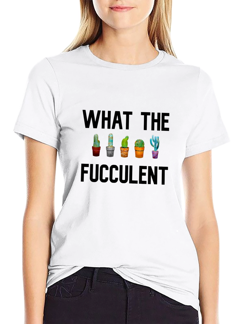What the Fucculent Cactus T-Shirt - Funny Succulent Tee