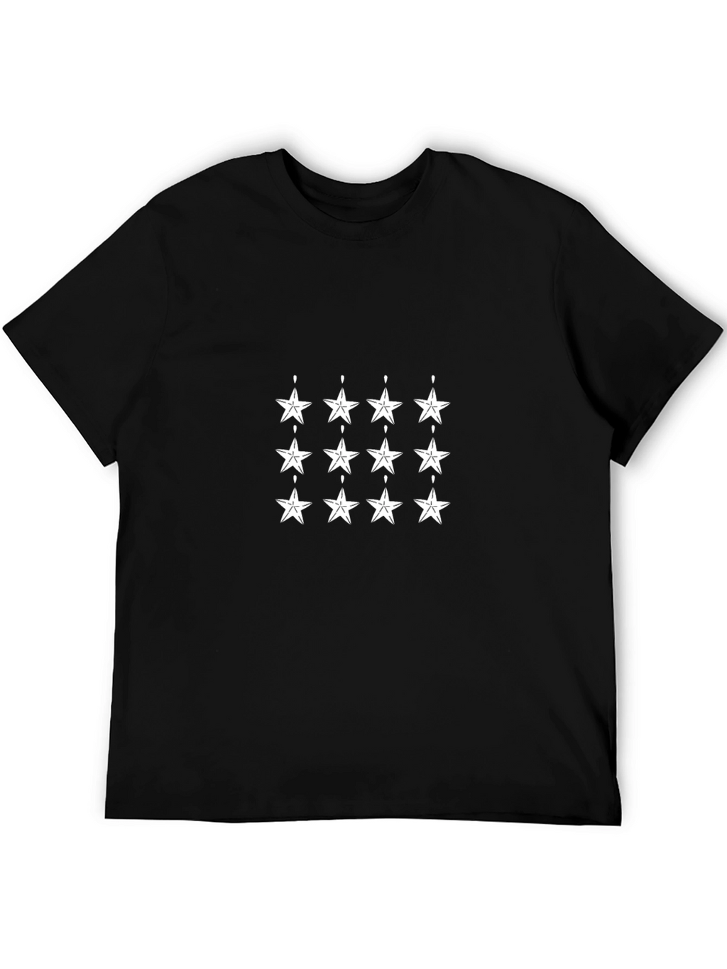 Starred Black Tee