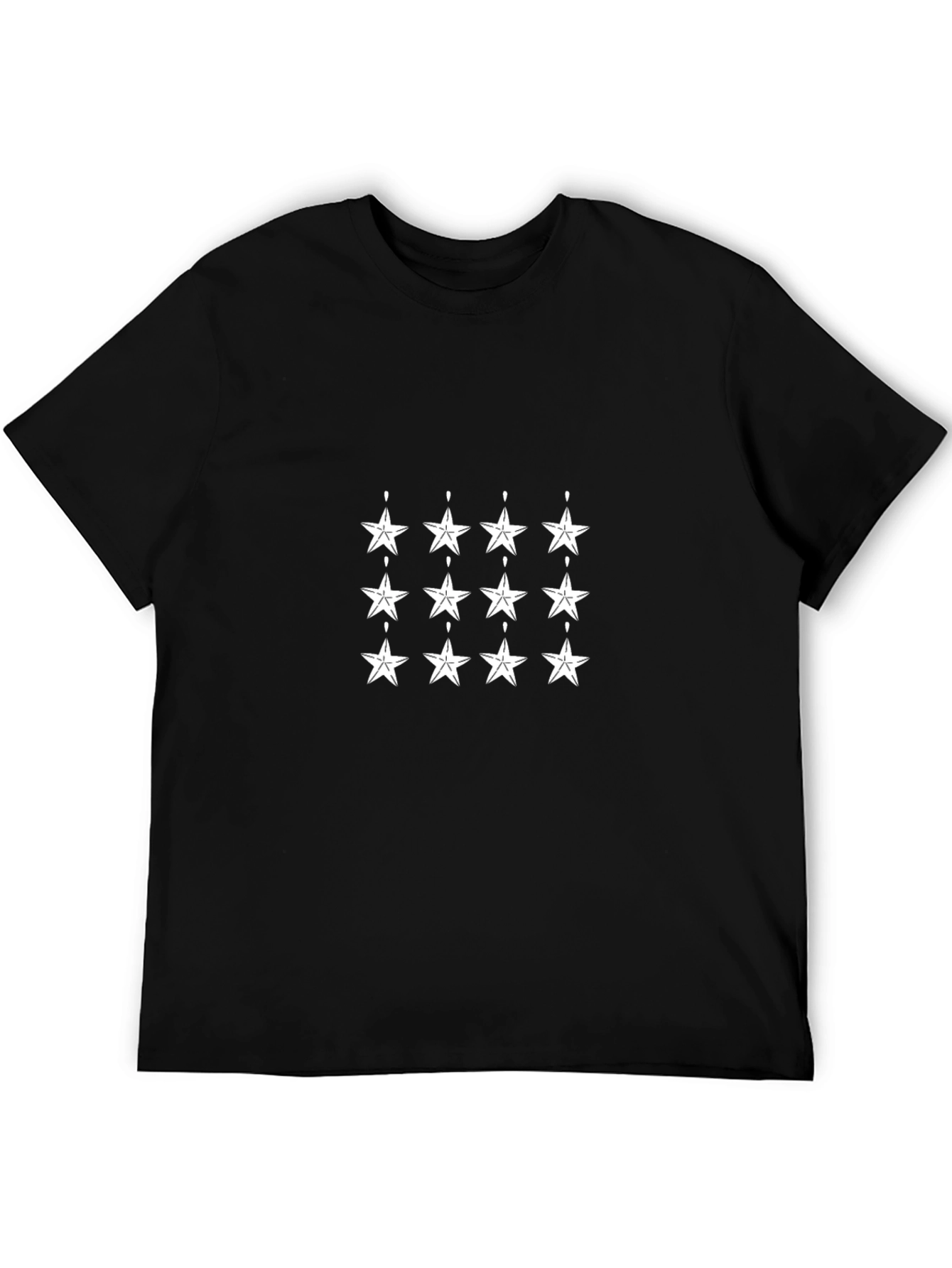 Starred Black Tee