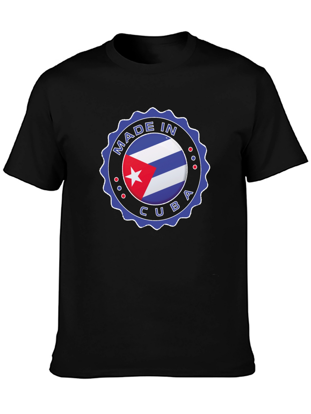 Made in Cuba T-Shirt - Cuban Flag Design