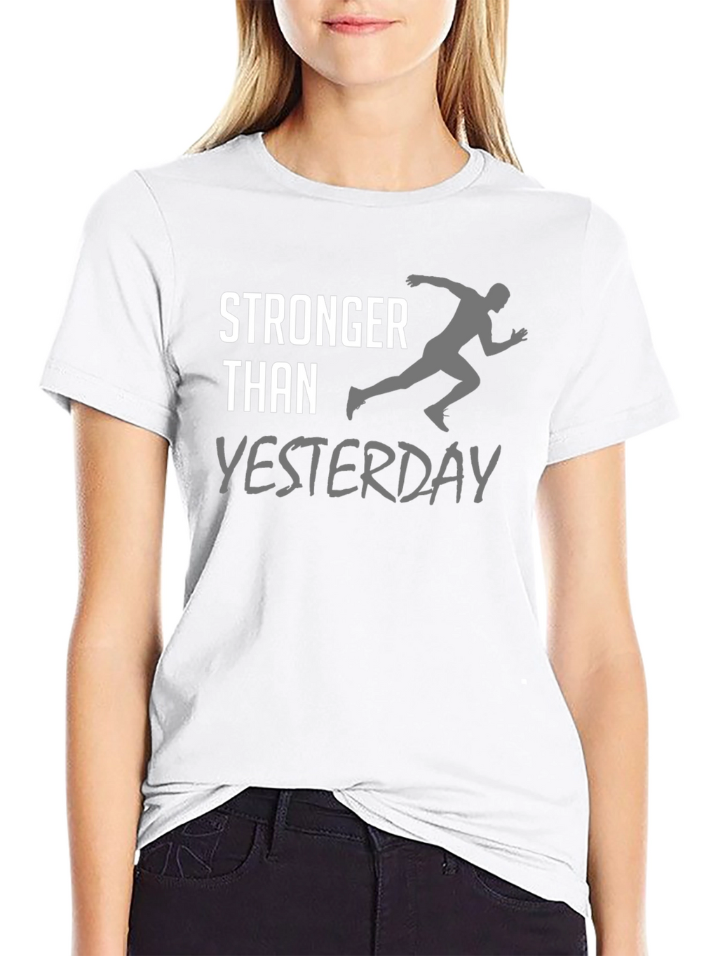 Stronger Than Yesterday Black T-Shirt