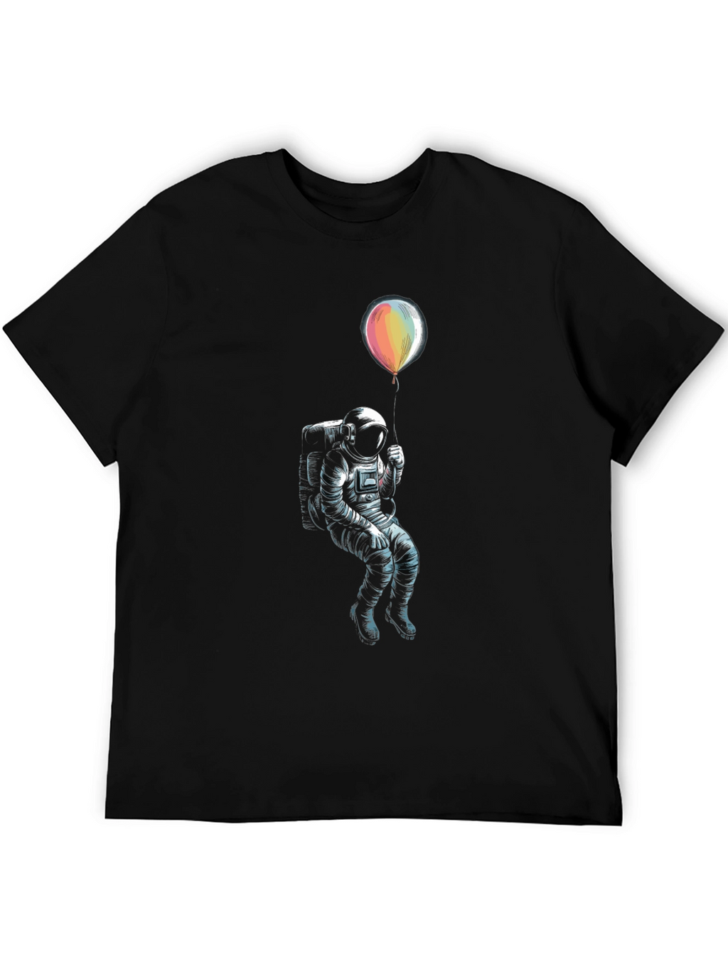 Astronaut Holding Balloon Graphic T-Shirt