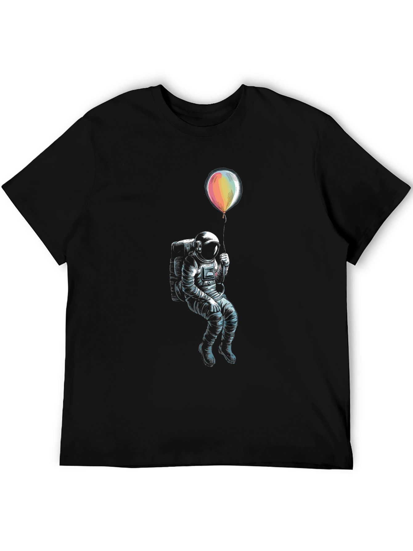 Astronaut Holding Balloon Graphic T-Shirt