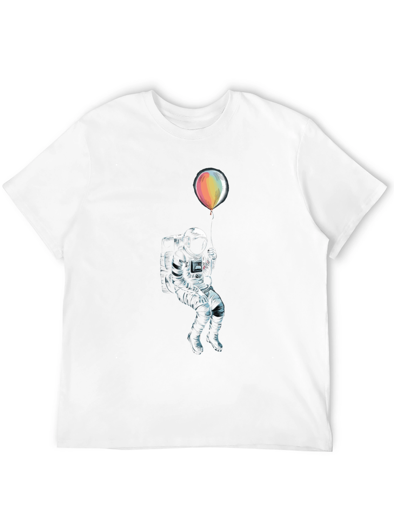 Astronaut Holding Balloon Graphic T-Shirt