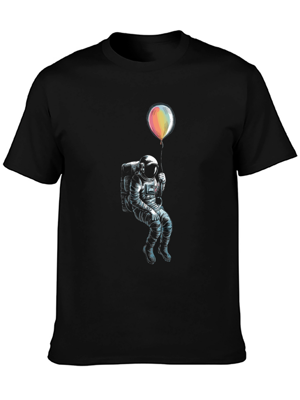 Astronaut Holding Balloon Graphic T-Shirt
