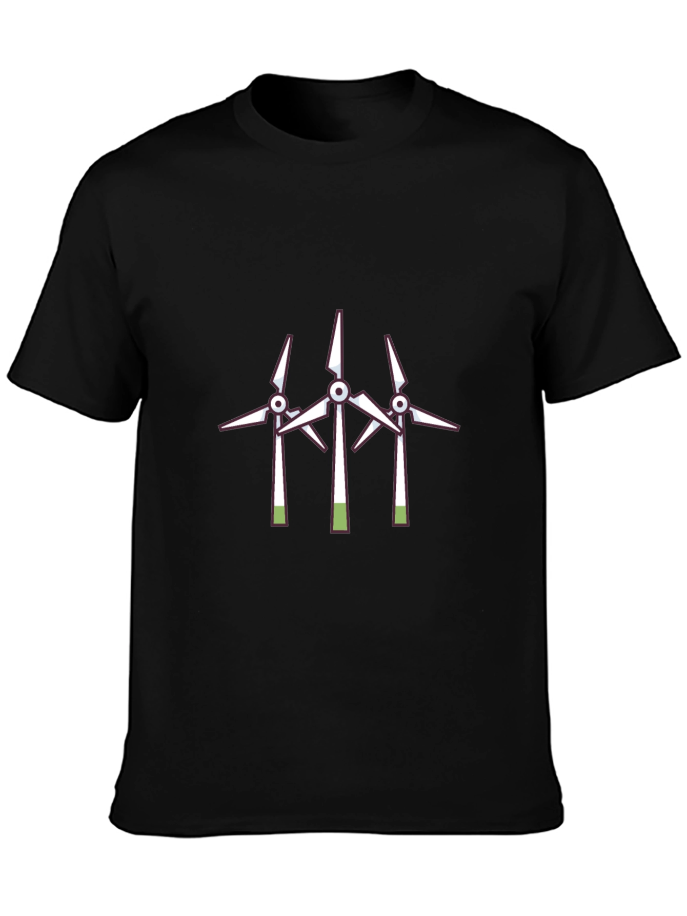 Wind Turbine Graphic Tee - Black