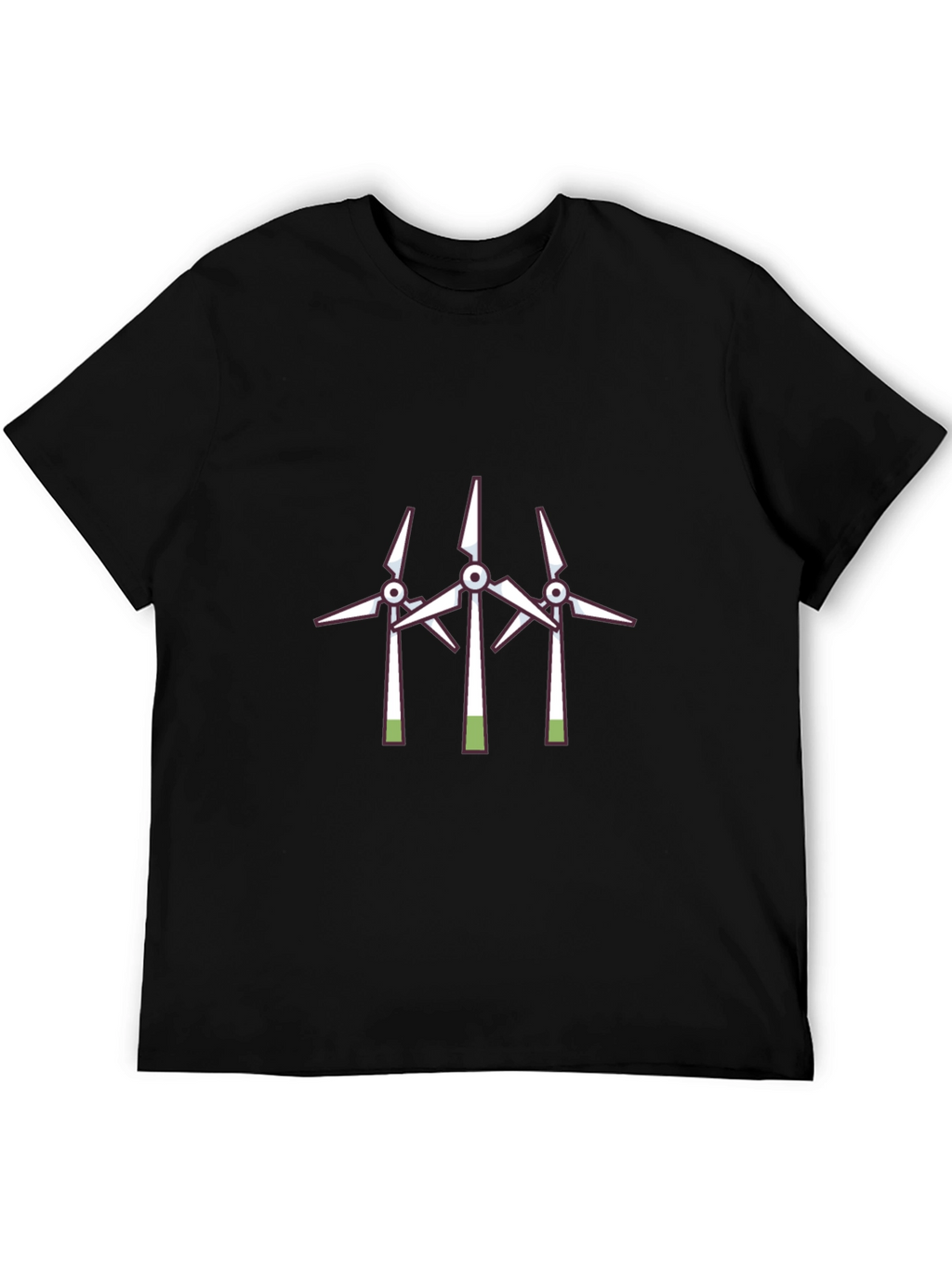 Wind Turbine Graphic Tee - Black