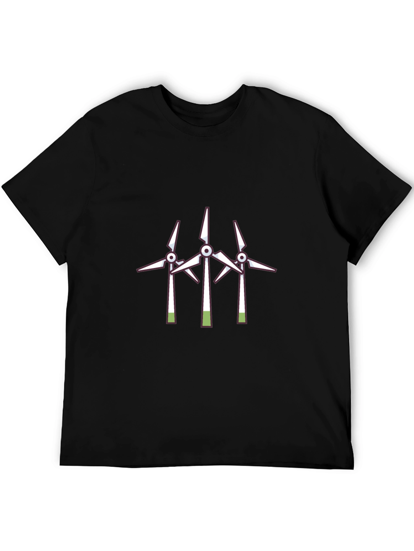 Wind Turbine Graphic Tee - Black