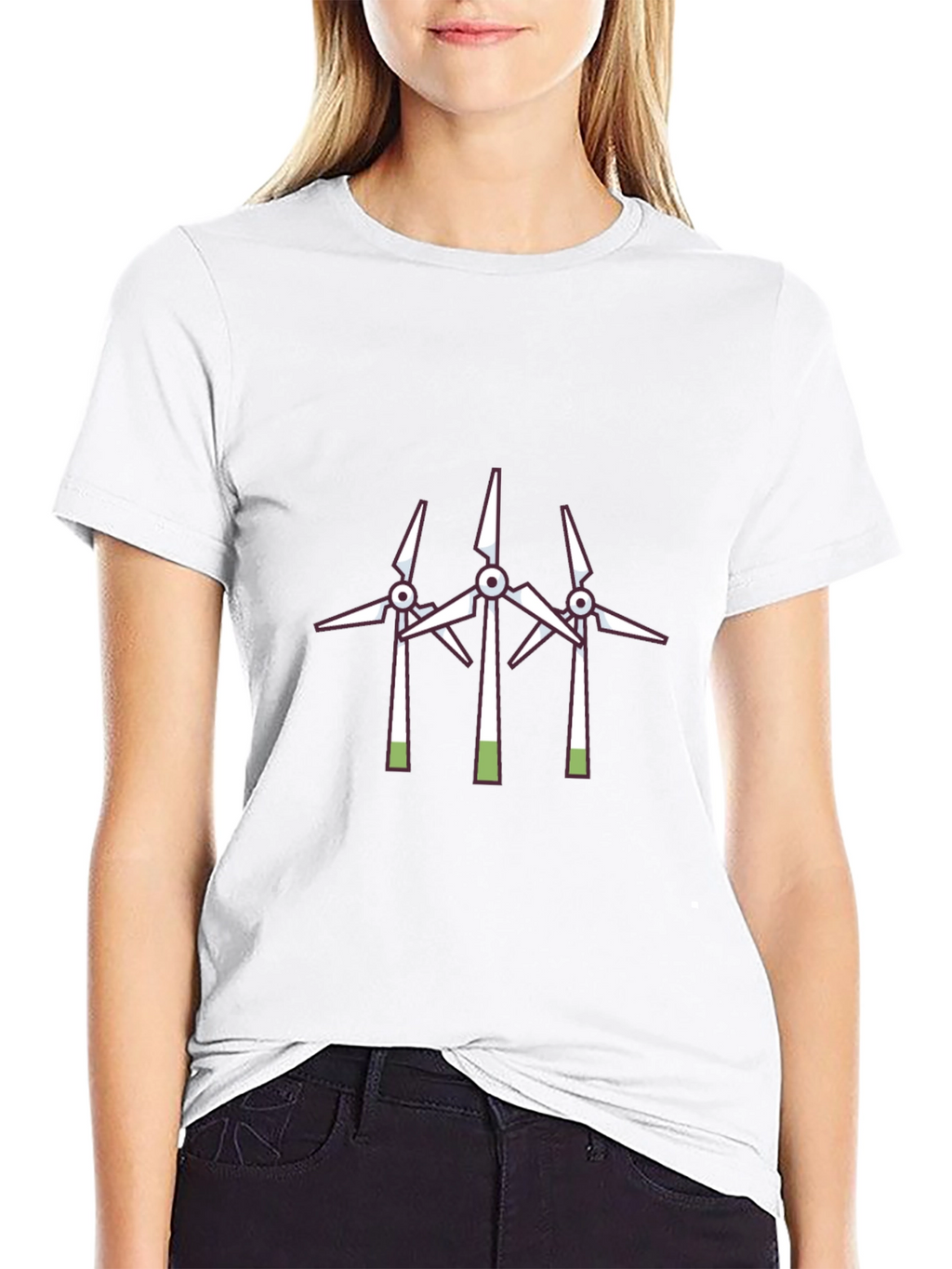 Wind Turbine Graphic Tee - Black