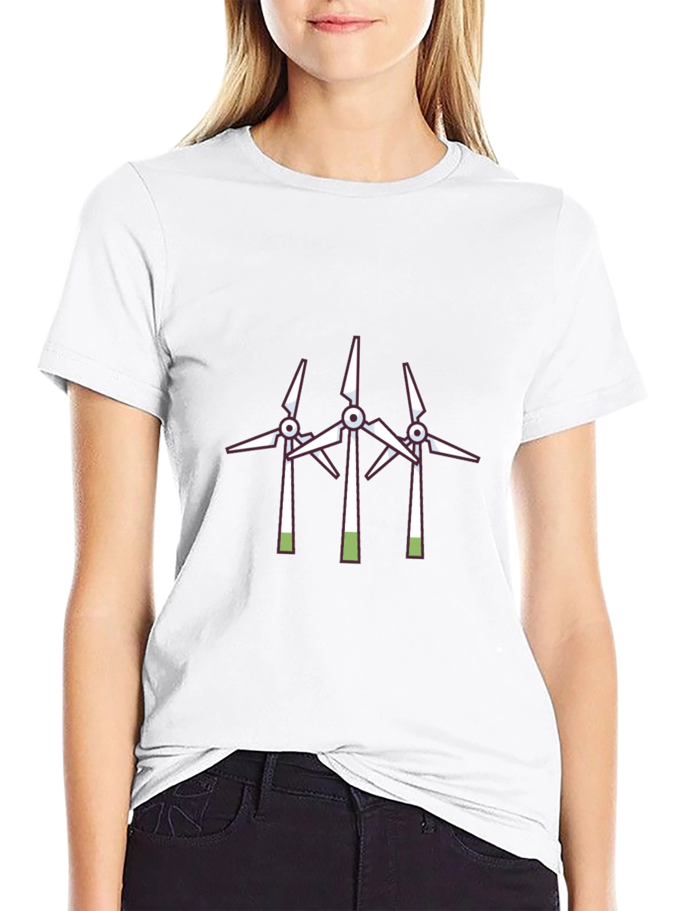 Wind Turbine Graphic Tee - Black