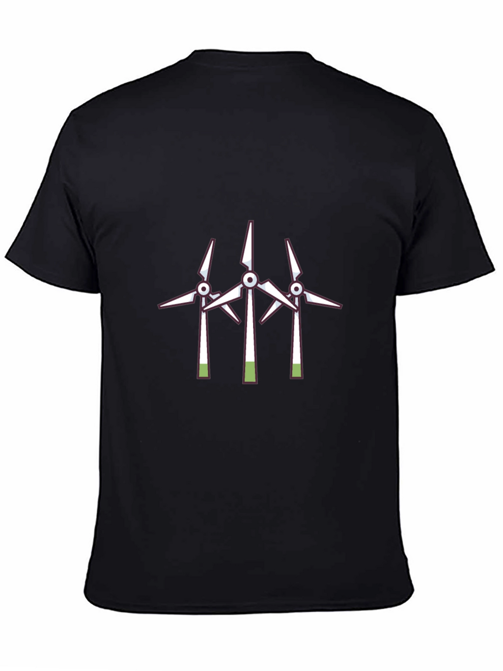 Wind Turbine Graphic Tee - Black