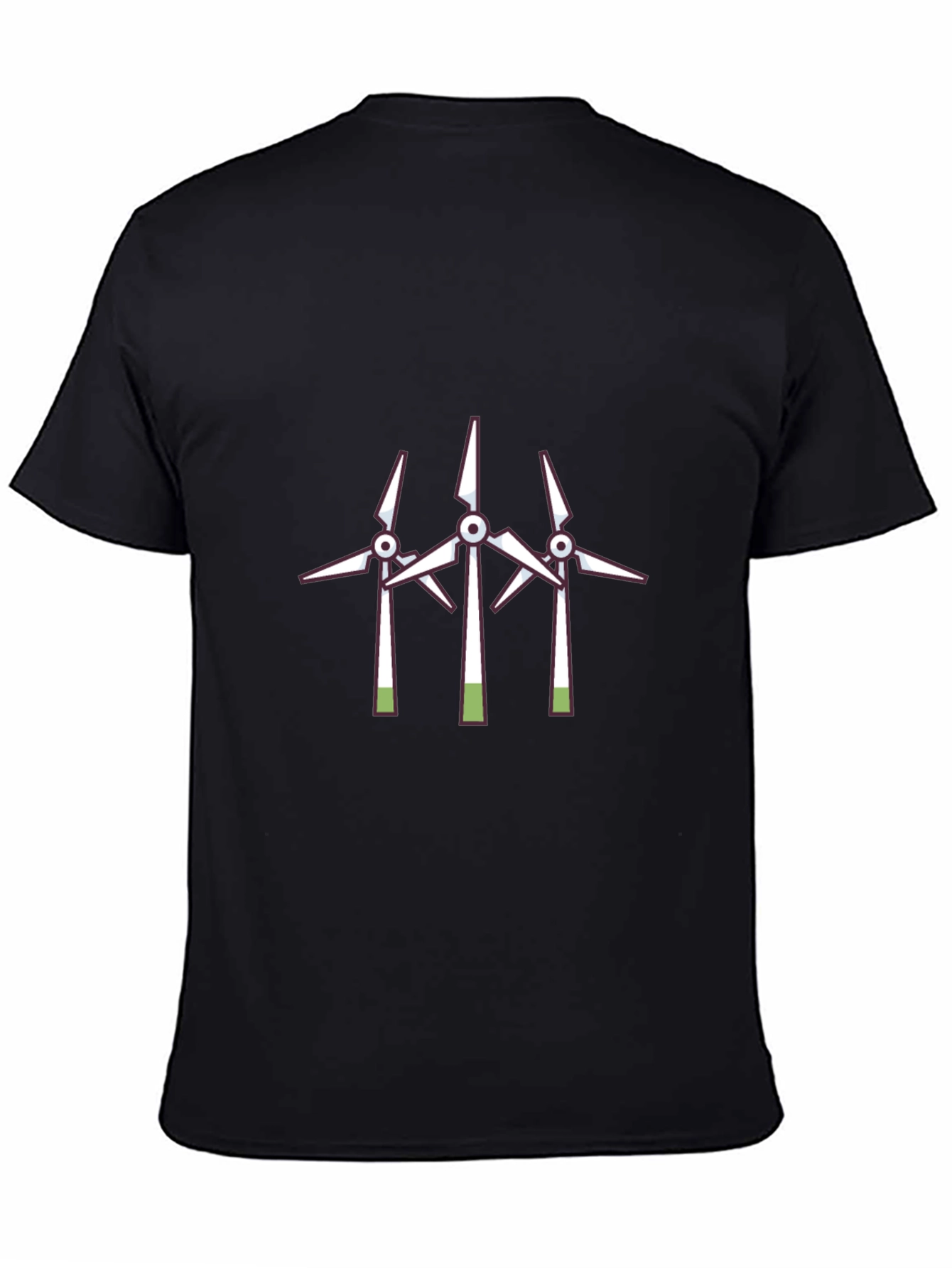 Wind Turbine Graphic Tee - Black