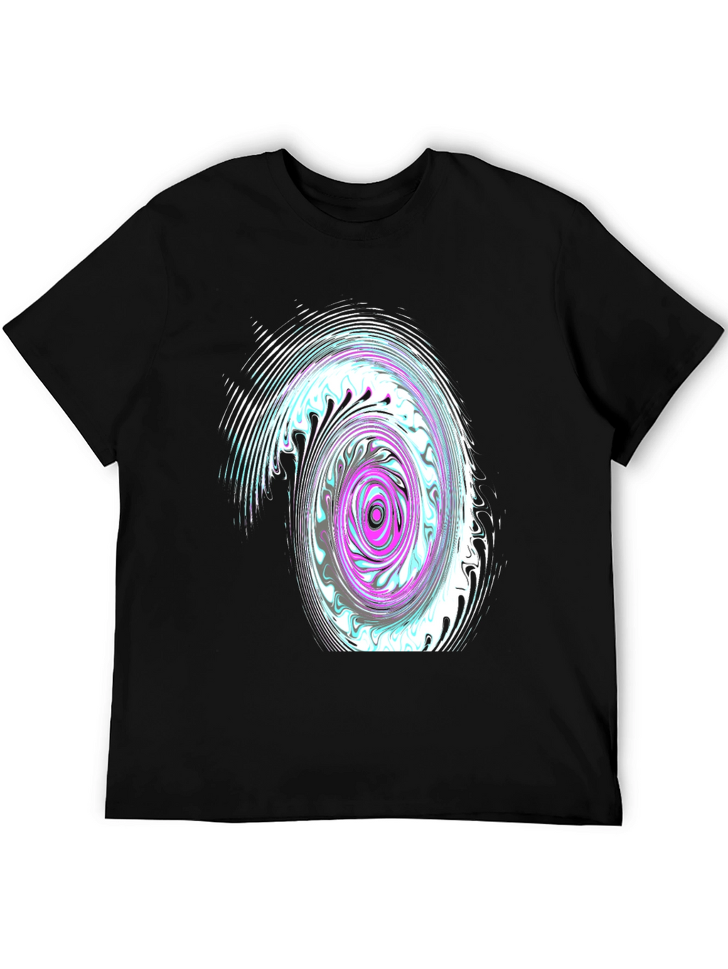 Swirl Graphic Black T-Shirt