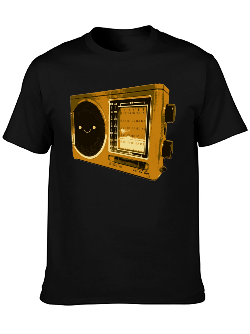 Retro Radio Graphic T-Shirt - Cool Novelty Tee