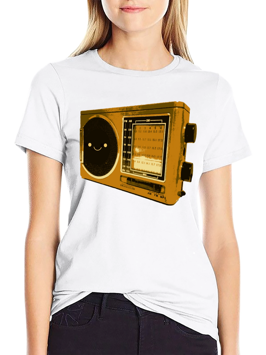 Retro Radio Graphic T-Shirt - Cool Novelty Tee