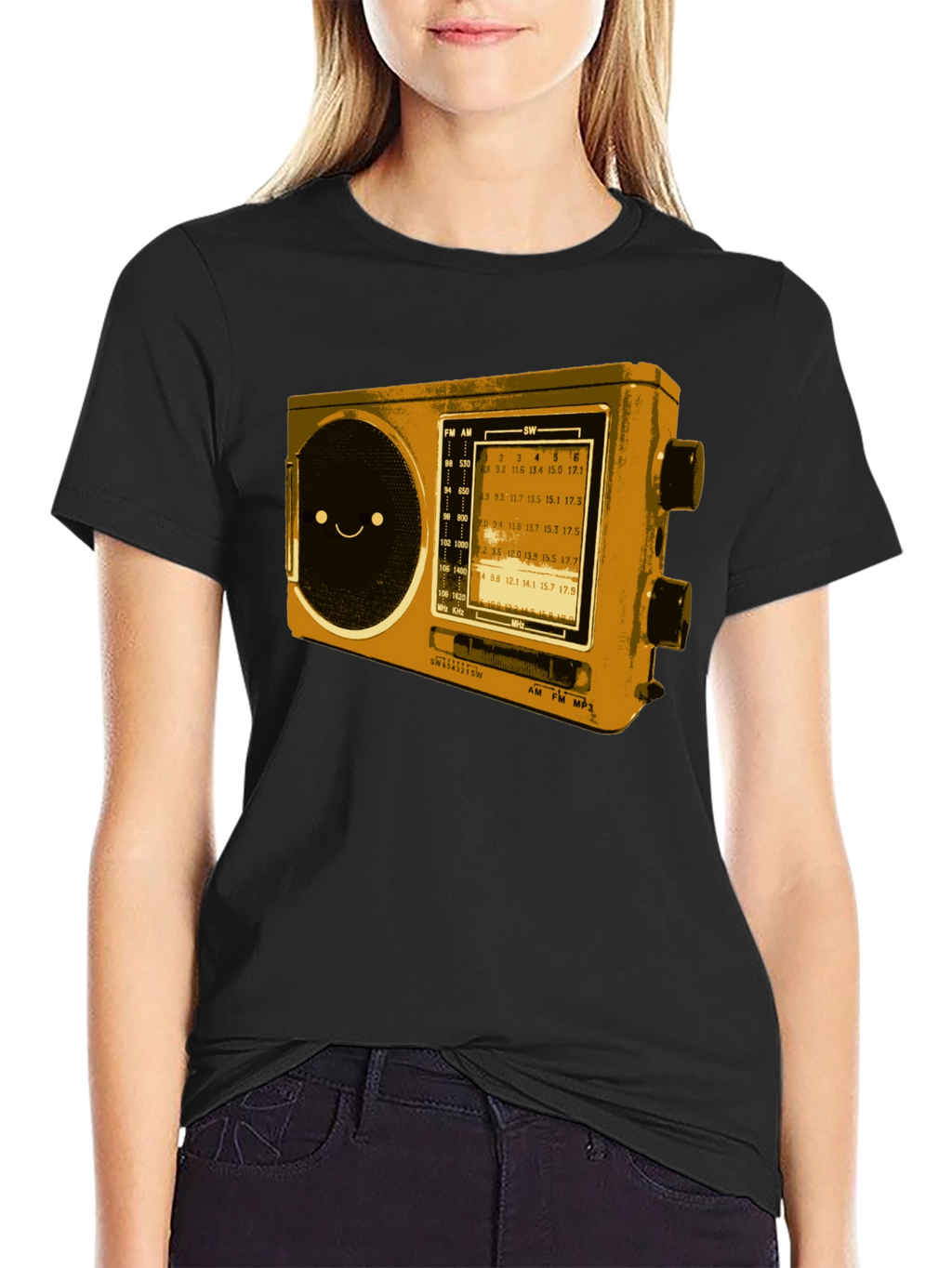 Retro Radio Graphic T-Shirt - Cool Novelty Tee